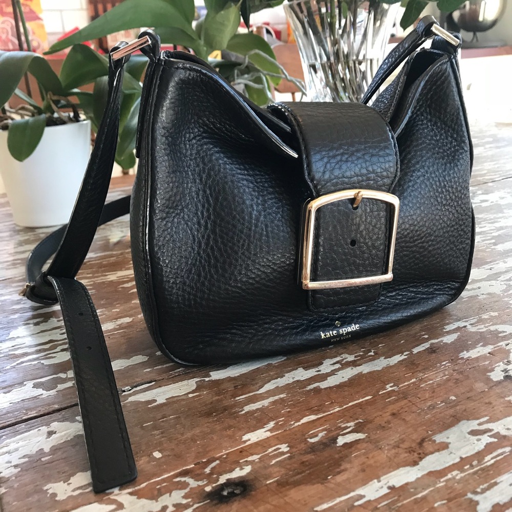 Kate Spade Black Buckle Cross Body Purse